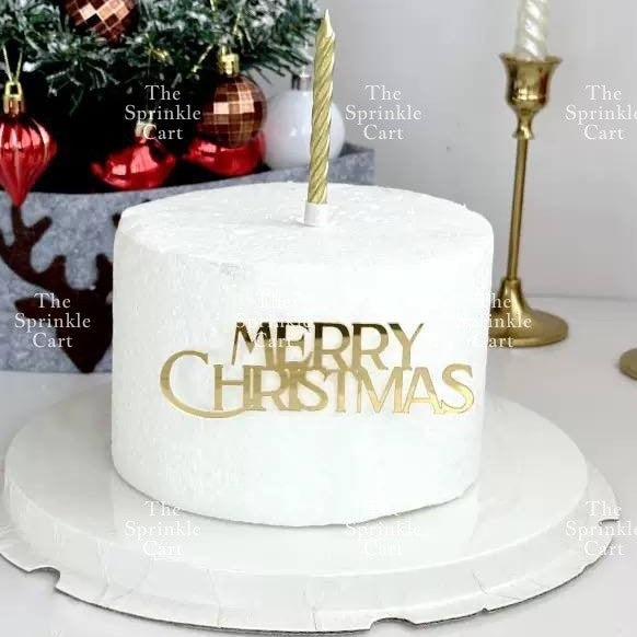 Merry Christmas Happy New Year Holidays Valentines Love Acrylic Cake Topper Decoration TSC