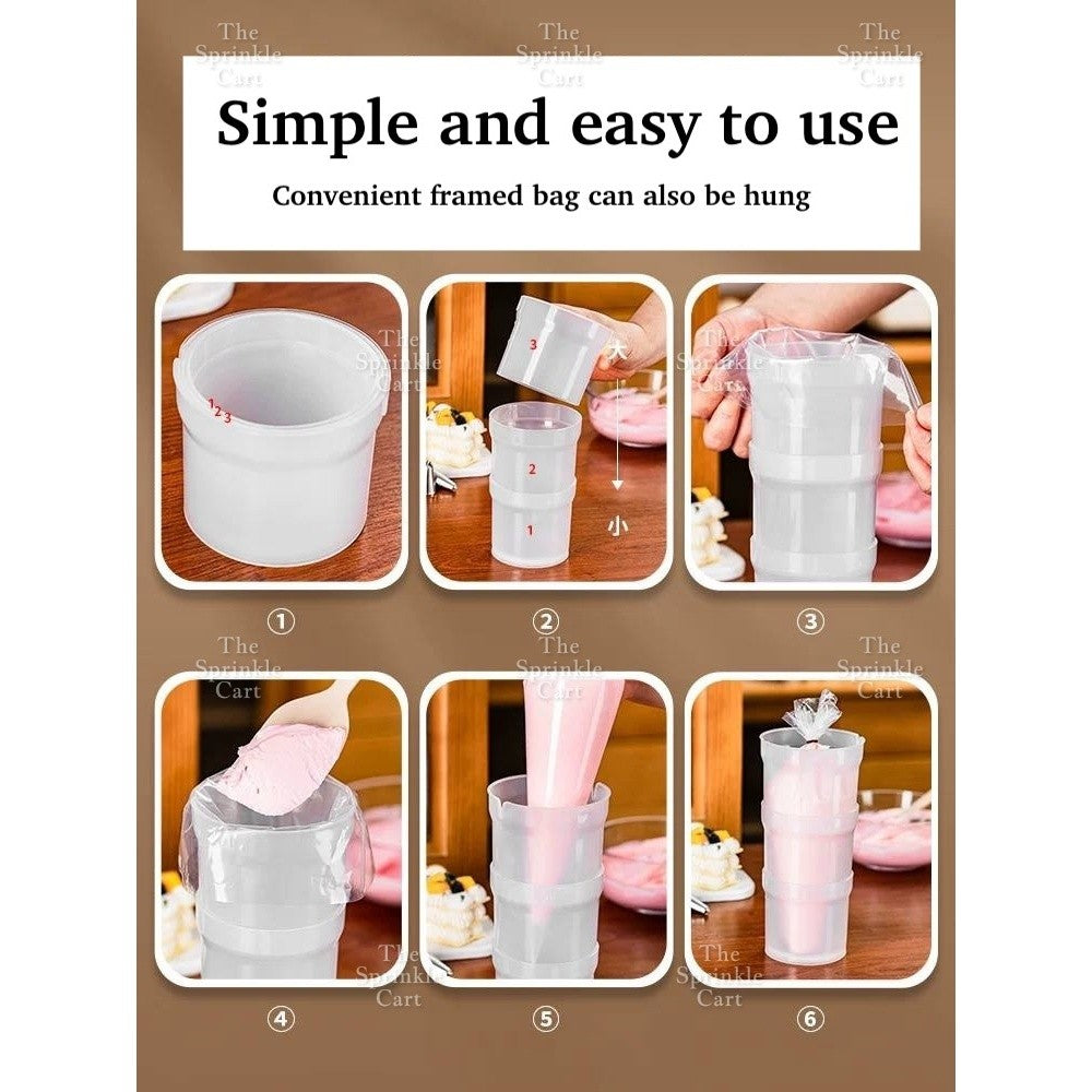 Reusable Piping Bag Stand and Holder TSC