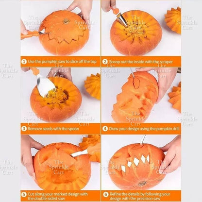 Stainless Steel Pumpkin Fruit Vegetable Carving Tool Set TSC