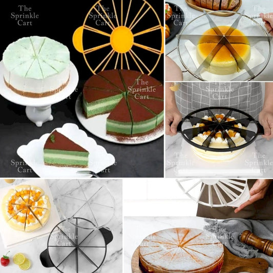 Cake Slicer and Slice Guide Plastic Equal Portion Marker Divider TSC