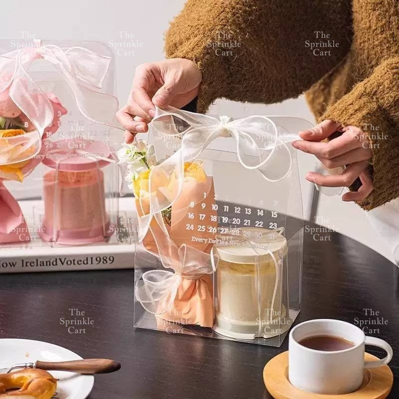 Solo Round Acetate Mini Cake Box and Dessert Gift Box Holder TSC