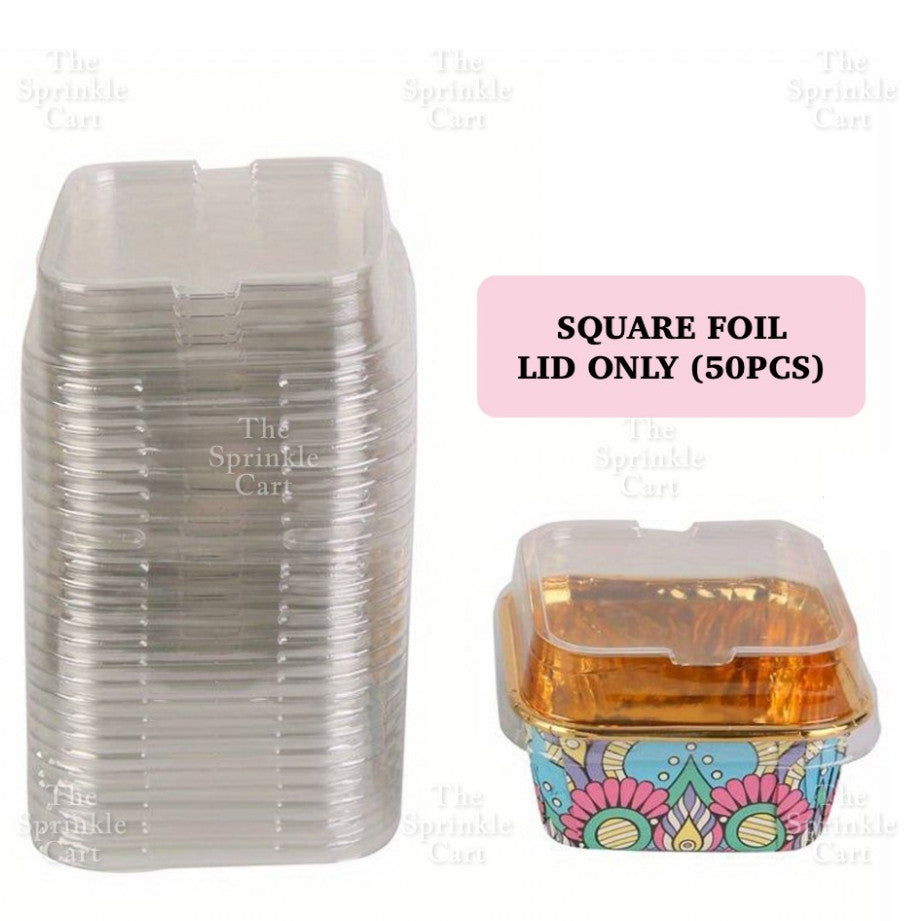 50pcs Colorful Square and Rectangle Foil Cupcake Pastry Muffin Liner TSC