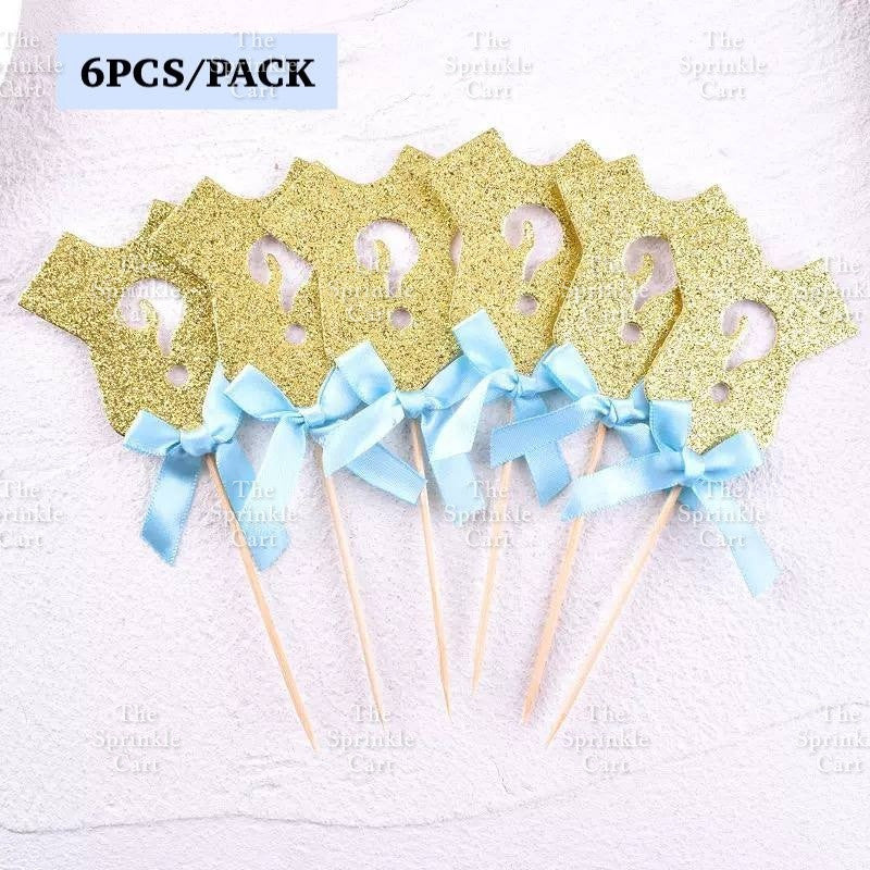 Gender Reveal Acrylic and Paper Cake Topper Decoration TSC