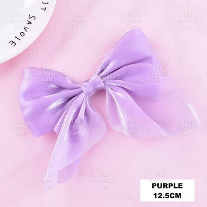 Colorful Glitter Ribbon Bow Tie Ballet and Spike Cake Topper TSC