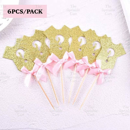 Gender Reveal Acrylic and Paper Cake Topper Decoration TSC