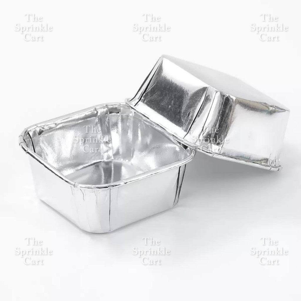 50pcs Colorful Square and Rectangle Foil Cupcake Pastry Muffin Liner TSC