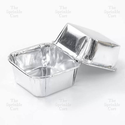 50pcs Colorful Square and Rectangle Foil Cupcake Pastry Muffin Liner TSC