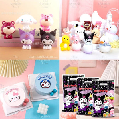 Mini Toys Sanlio Character Cake Topper and Loot Bag Packaging TSC