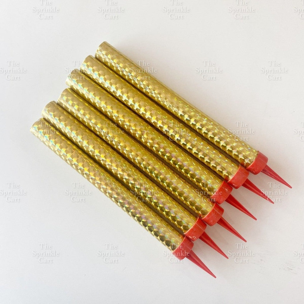 Gold Rainbow candle party topper decoration TSC