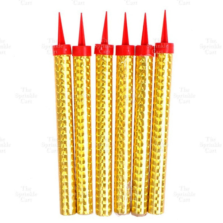 Gold Rainbow candle party topper decoration TSC
