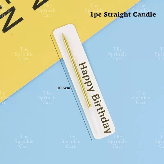 Birthday Cake Candle Spiral Straight Gold Silver and Relighting Candle TSC