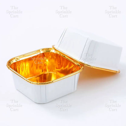 50pcs Colorful Square and Rectangle Foil Cupcake Pastry Muffin Liner TSC