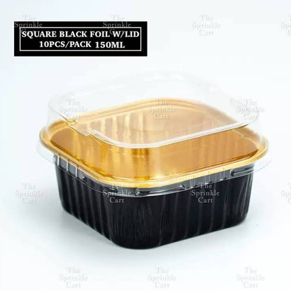 Dessert Round Heart Rectangle Cups with Lid Aluminum Foil Bakewares Decoration TSC