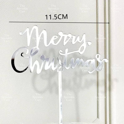Merry Christmas Happy New Year Holidays Valentines Love Acrylic Cake Topper Decoration TSC