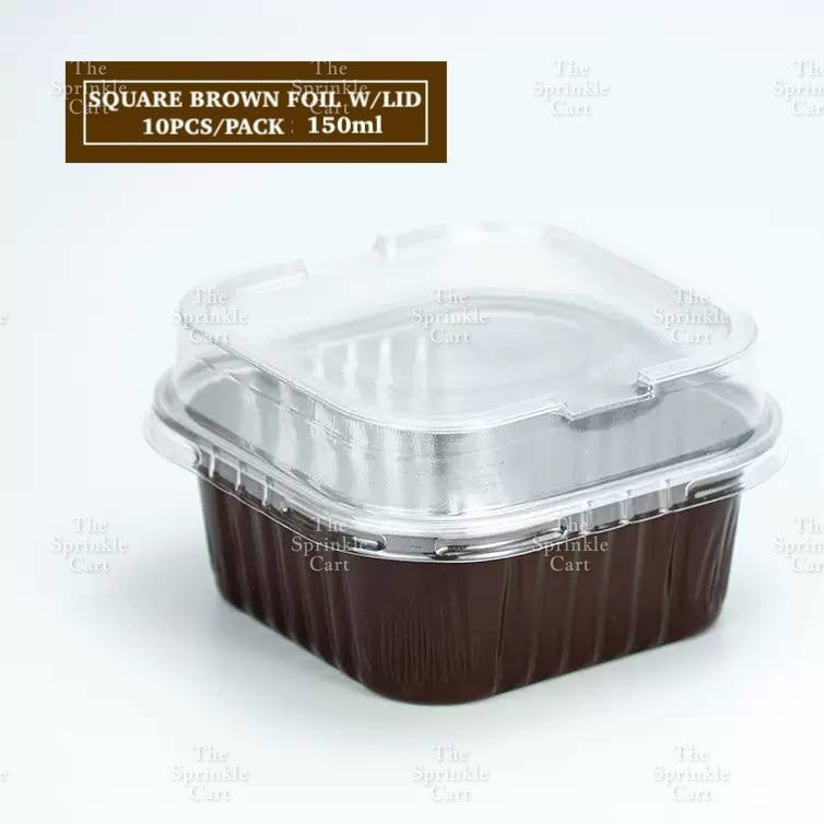 Dessert Round Heart Rectangle Cups with Lid Aluminum Foil Bakewares Decoration TSC