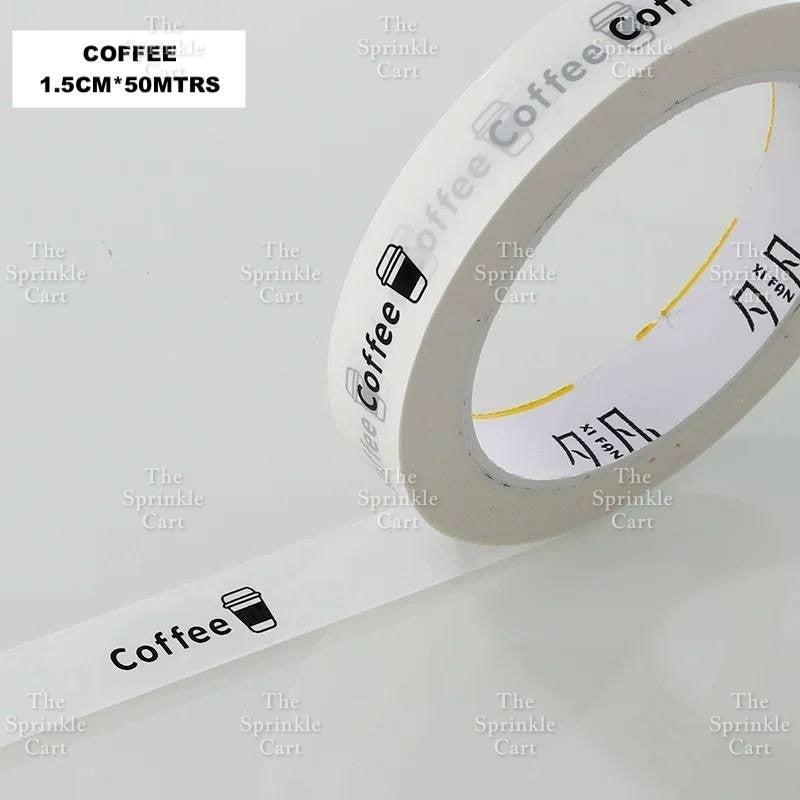 Food Box Sticker Label with Statement and Sticky Tape TSC