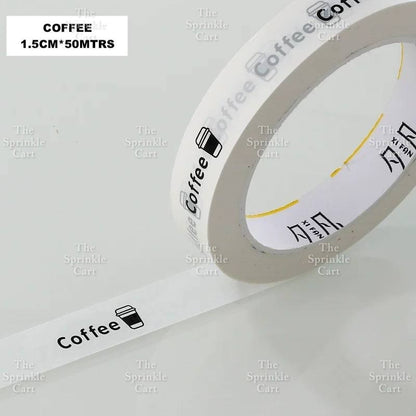 Food Box Sticker Label with Statement and Sticky Tape TSC