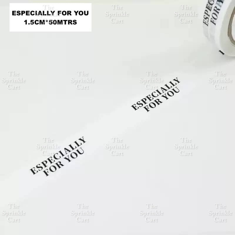 Food Box Sticker Label with Statement and Sticky Tape TSC
