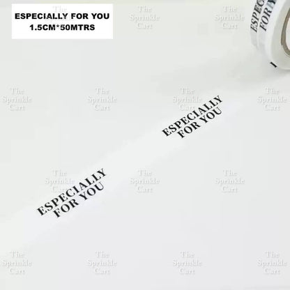Food Box Sticker Label with Statement and Sticky Tape TSC