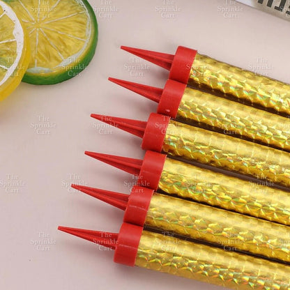 Gold Rainbow candle party topper decoration TSC