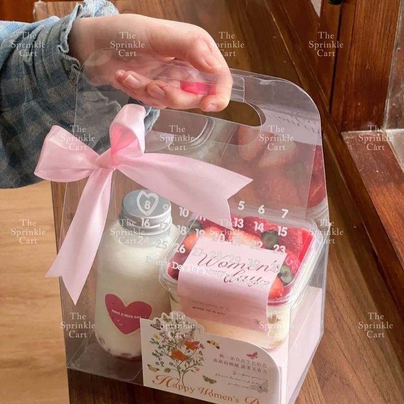 Solo Round Acetate Mini Cake Box and Dessert Gift Box Holder TSC