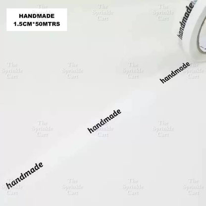 Food Box Sticker Label with Statement and Sticky Tape TSC