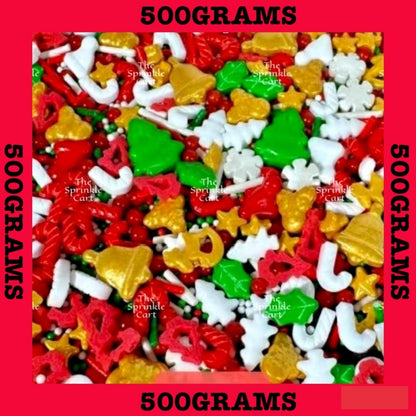 500grams Christmas Valentines Halloween Themed Edible Sprinkles Dragees Cake Decoration
