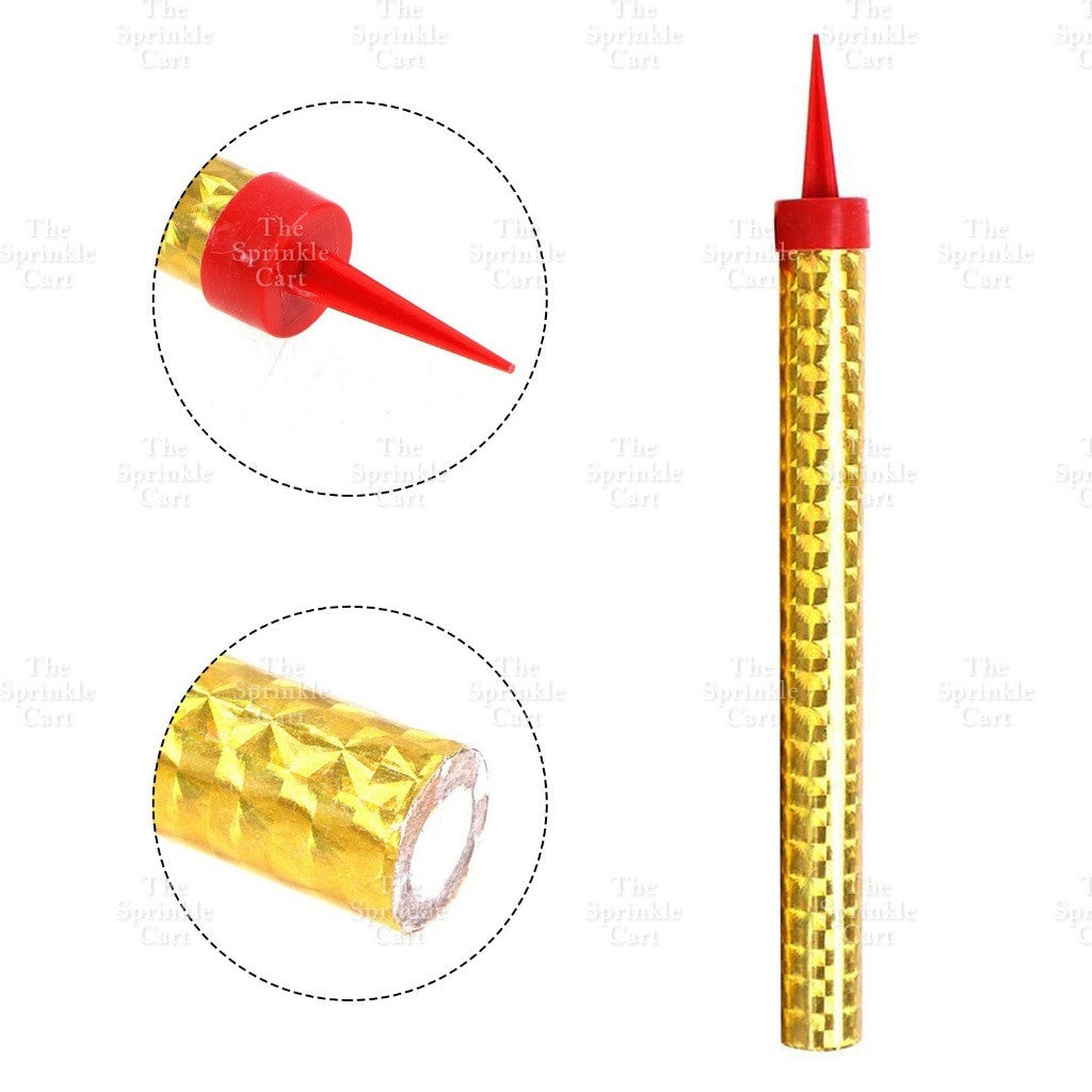 Gold Rainbow candle party topper decoration TSC