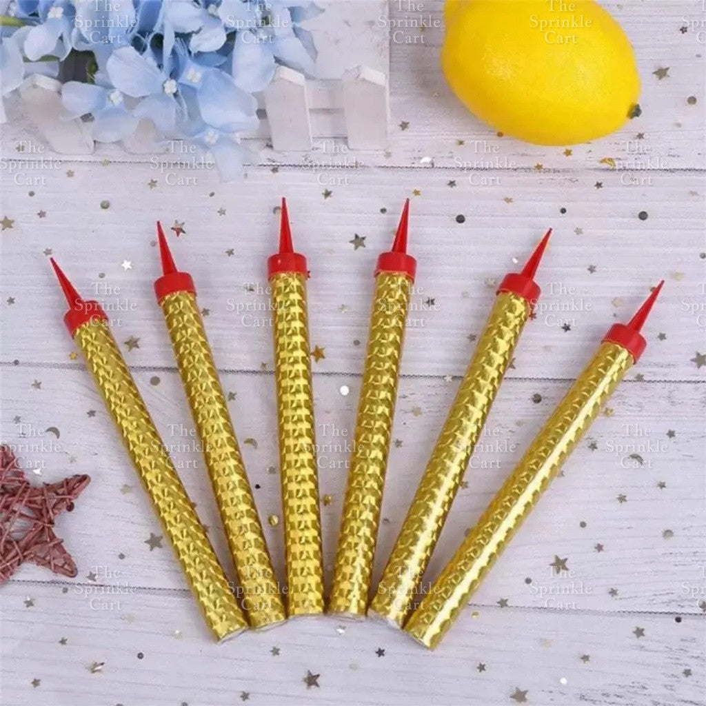 Gold Rainbow candle party topper decoration TSC