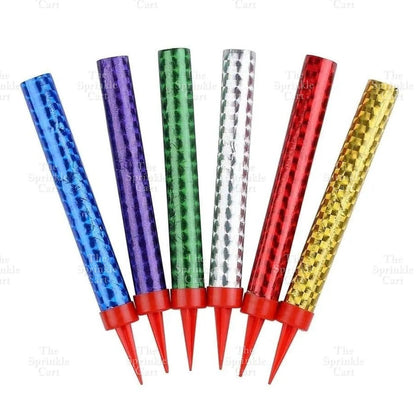 Gold Rainbow candle party topper decoration TSC