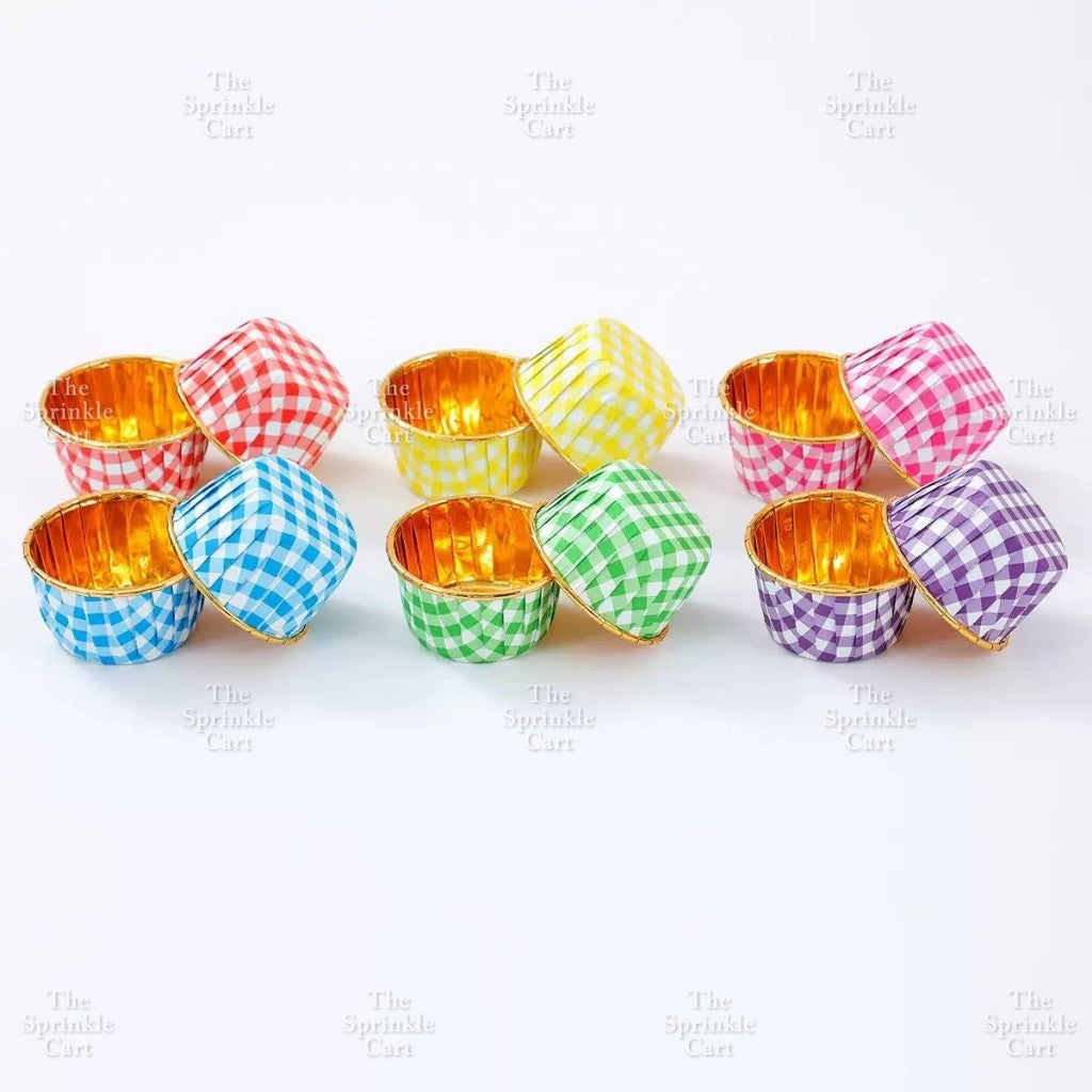 50pcs Colorful Foil Cupcake Liner Paper Cups Baking Muffin Liner