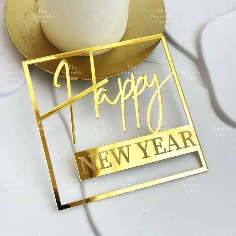 Merry Christmas Happy New Year Holidays Valentines Love Acrylic Cake Topper Decoration TSC