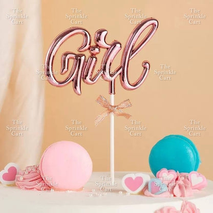 Gender Reveal Acrylic and Paper Cake Topper Decoration TSC
