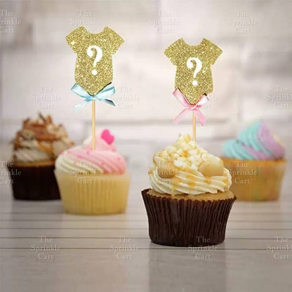 Gender Reveal Acrylic and Paper Cake Topper Decoration TSC