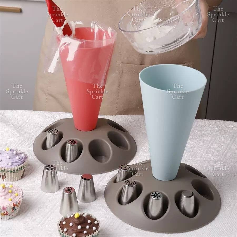 Reusable Piping Bag Stand and Holder TSC