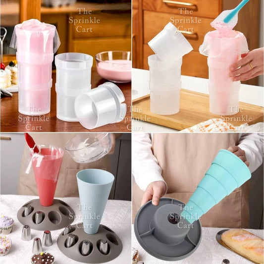 Reusable Piping Bag Stand and Holder TSC