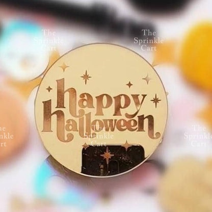Halloween Pumpkin Ghost Paper Topper and Acrylic Decoration TSC