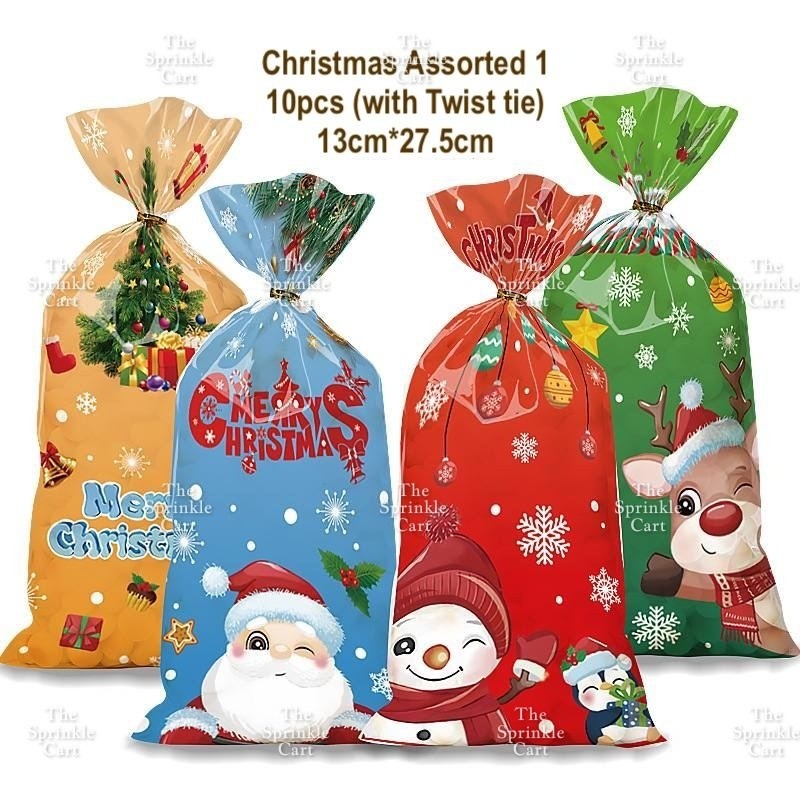 Christmas Theme Resealable OPP and Loot Bag Goodies Packaging TSC