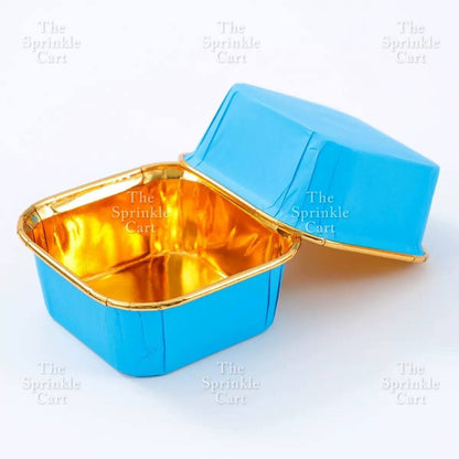 50pcs Colorful Square and Rectangle Foil Cupcake Pastry Muffin Liner TSC