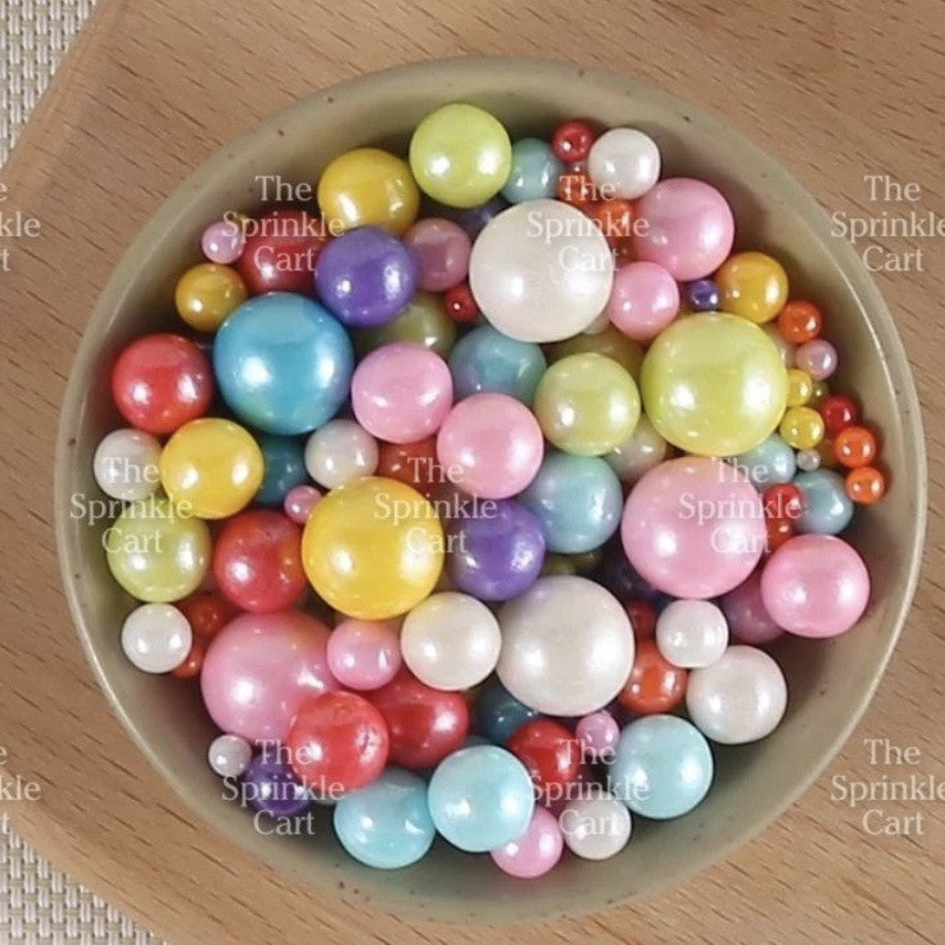 Edible Sprinkle Dragees Luxe Series Metallic Gold Rosegold Matte Pastel 50grams Decoration