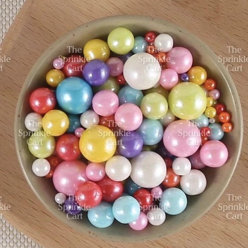 Edible Sprinkle Dragees Luxe Series Metallic Gold Rosegold Matte Pastel 50grams Decoration