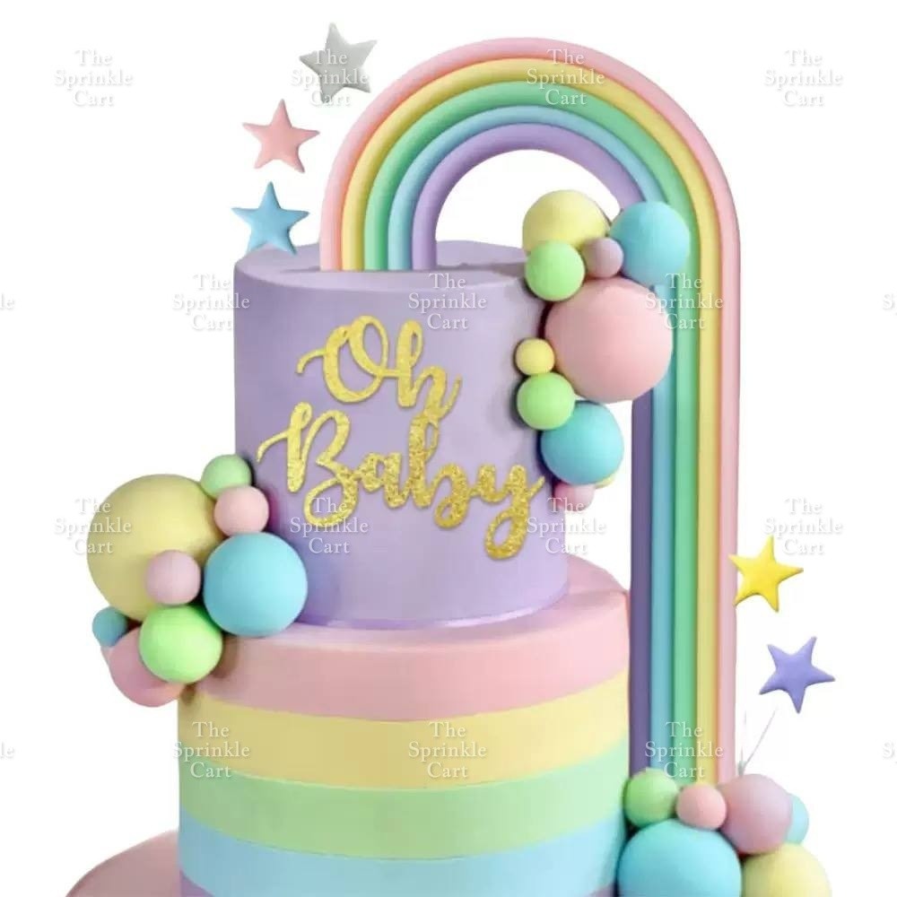 Boho Inspired Large Cross-border Rainbow Topper Decoration TSC