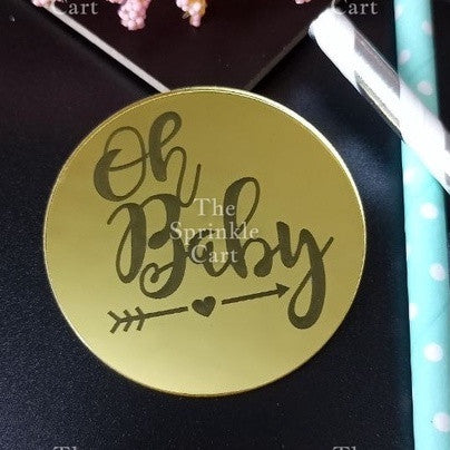 Gender Reveal Acrylic and Paper Cake Topper Decoration TSC