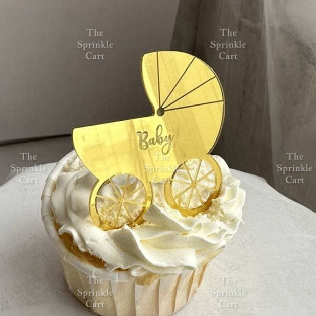 Gender Reveal Acrylic and Paper Cake Topper Decoration TSC