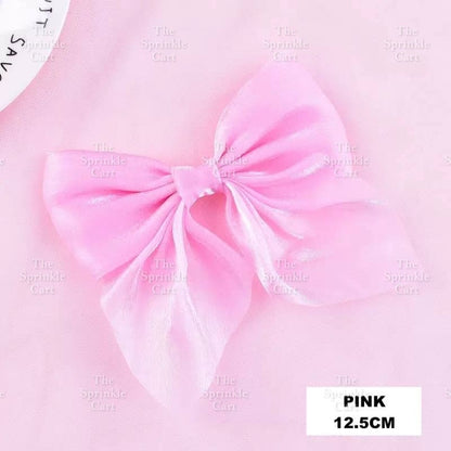 Colorful Glitter Ribbon Bow Tie Ballet and Spike Cake Topper TSC