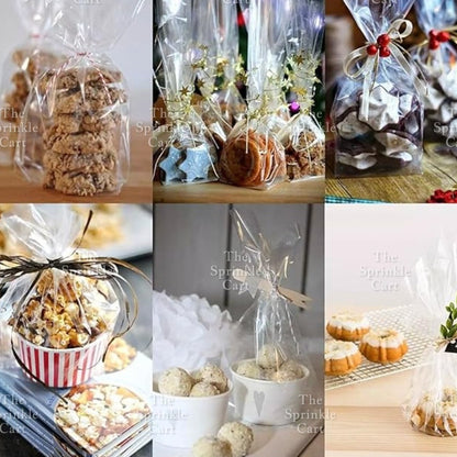 Transparent Plain Cellophane DIY Cello Food Wrapper Packaging TSC