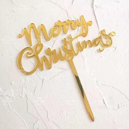 Merry Christmas Happy New Year Holidays Valentines Love Acrylic Cake Topper Decoration TSC
