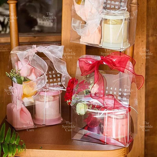 Solo Round Acetate Mini Cake Box and Dessert Gift Box Holder TSC