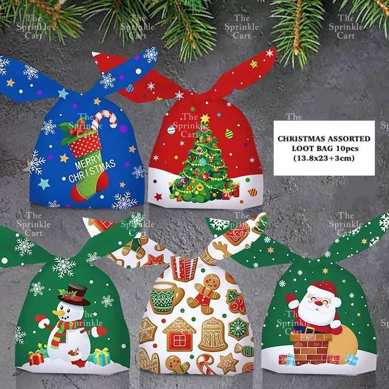 Christmas Theme Resealable OPP and Loot Bag Goodies Packaging TSC