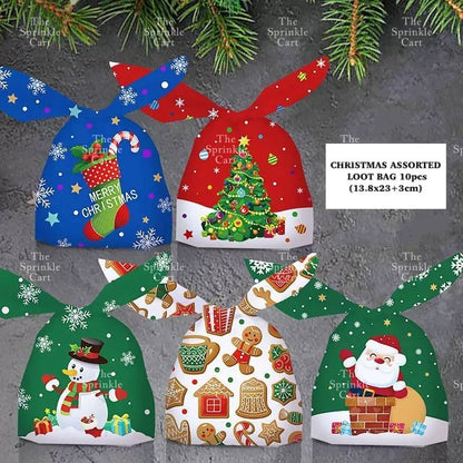 Christmas Theme Resealable OPP and Loot Bag Goodies Packaging TSC